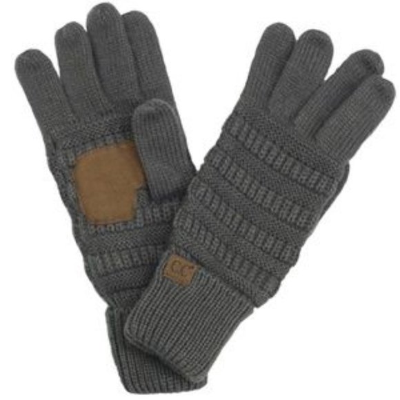 C.C 3pc Knit Warm Pom Beanie Gloves Scarves Set main image 5